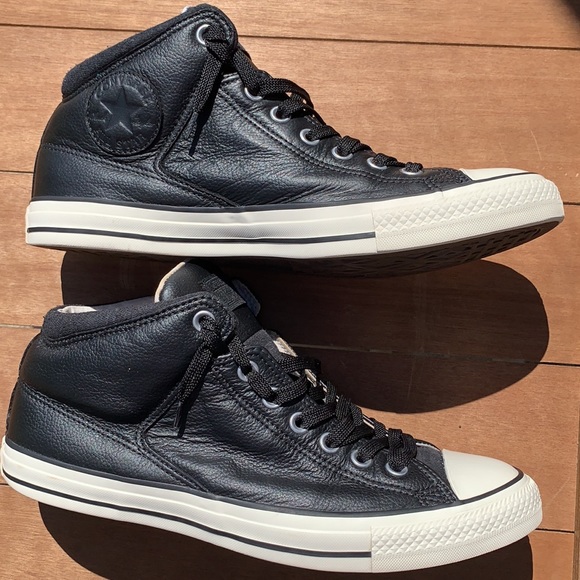 Converse All⭐️Star Chuck Taylor Black Leather   10 - Picture 4 of 11